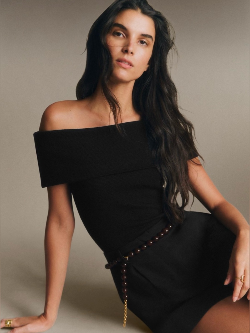 Sezane Jared Top, Black, Size Medium
